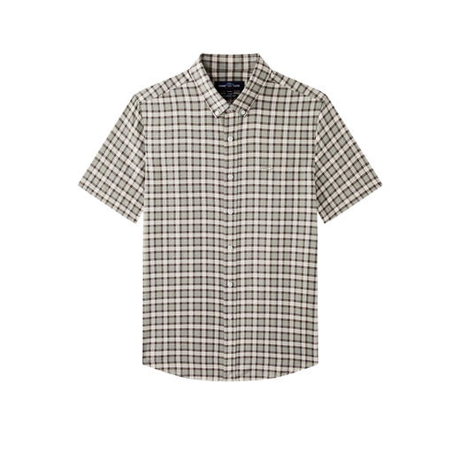 【棉混纺】德鲨短袖格子衬衫男青年2026夏季新款休闲上衣打底衬衣 商品图4