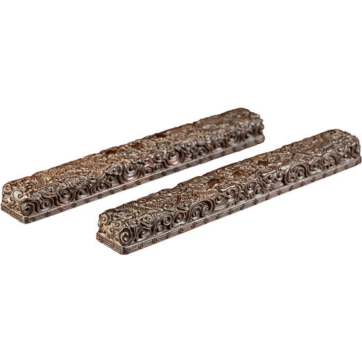 清	紫檀满雕云龙纹镇尺（一对） 商品图5