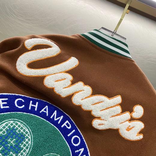 F0320100休闲刺绣立领网球校队撞色拼接棒球服夹克外套 商品图5