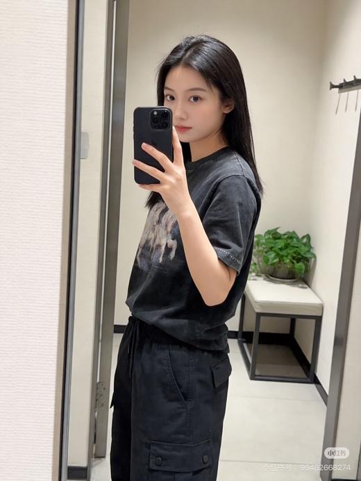 Mo*飞马烫钻水洗T 商品图5