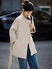 简约高智感立领系带一手长收腰风衣 商品缩略图2