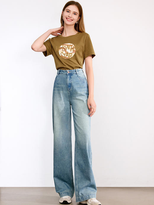 【百图lulu定制】【雪碧牛仔裤】 窄版 直筒 显瘦显高 大长腿牛仔裤 商品图5