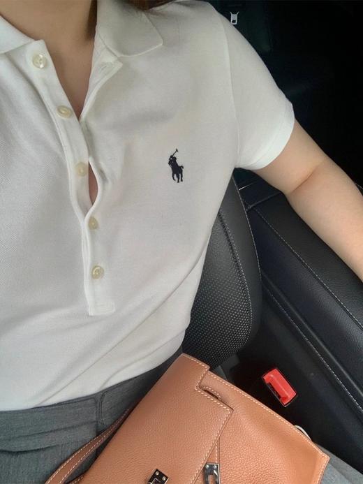 拉夫劳伦女款POLO衫修身版5粒扣纽扣弹力翻领短袖 商品图8