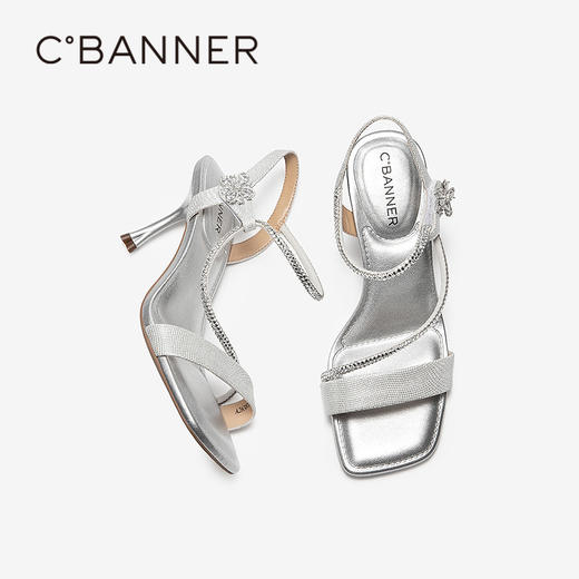 【上新】【静音系列】千百度细高跟时装凉鞋女2026夏季不累脚凉鞋A26381233 商品图4