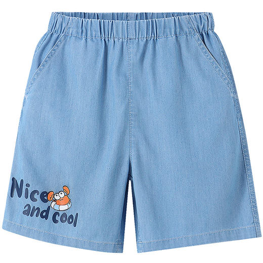 【实体店同款】男童全腰牛仔中裤夏季新款安奈儿童装XB626175 商品图5