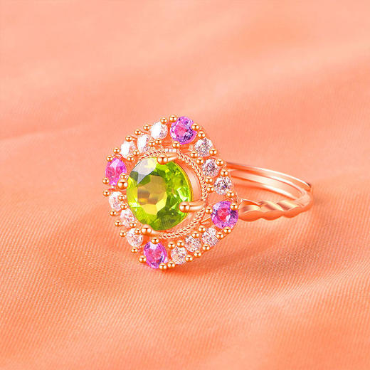 【橄榄石紫水晶项链/耳钉/戒指】周六（3.21）中午12点开始 首饰品送女士节日礼物JE25052/JP25052/JR25052-水晶CC 商品图11