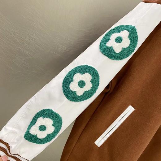 F0320100休闲刺绣立领网球校队撞色拼接棒球服夹克外套 商品图10