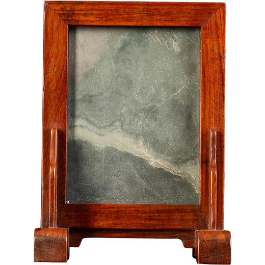 清	黄花梨镶绿石砚屏 商品图5