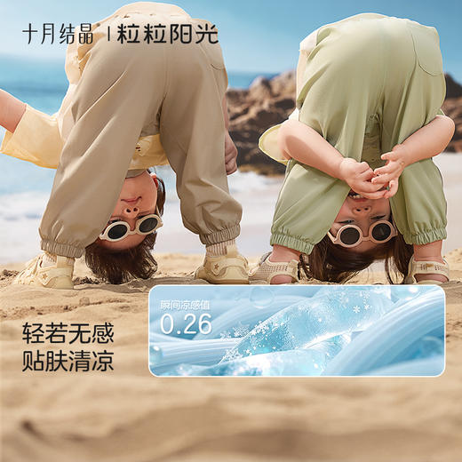 粒粒阳光儿童裤子夏季薄款宝宝速干休闲裤小童运动裤薄款 商品图2