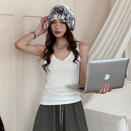 【69.9元拍2件】森岛 莫代尔背心 春夏桑蚕丝羊毛宽肩内搭单穿吊带衫 商品图2