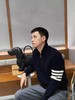 F0320136棉毛混纺半高领袖子四道杠半拉链长袖毛衣套头衫 商品缩略图13