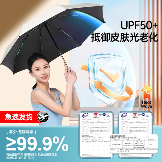 胶囊 太阳伞晴雨伞两用 迷你超轻小巧便携 UPF50+ 商品图3