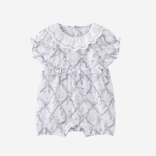 【商场同款】英氏女宝宝连体衣夏季新款短袖哈衣婴儿爬服外出 商品图4