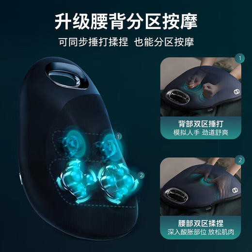 飞利浦（PHILIPS）腰部按摩器 腰背按摩仪多功能按摩抱枕热敷捶打揉捏一体送长辈爸妈男女友礼物推荐 PPM5111B 商品图4