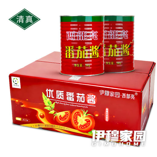 伊穆家园·西部亮番茄酱 色泽鲜亮，口感纯正（6罐*6斤/箱） 商品图2