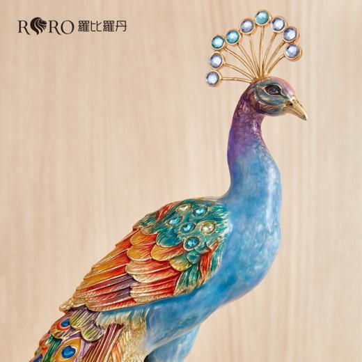 「彼达思」罗比罗丹彩绘孔雀装饰摆件 商品图4