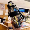 新品上新【1200ML一盖双饮水杯】大容量运动水杯 男生女生高颜值塑料杯 儿童学生夏季户外健身带吸管杯子 商品缩略图2