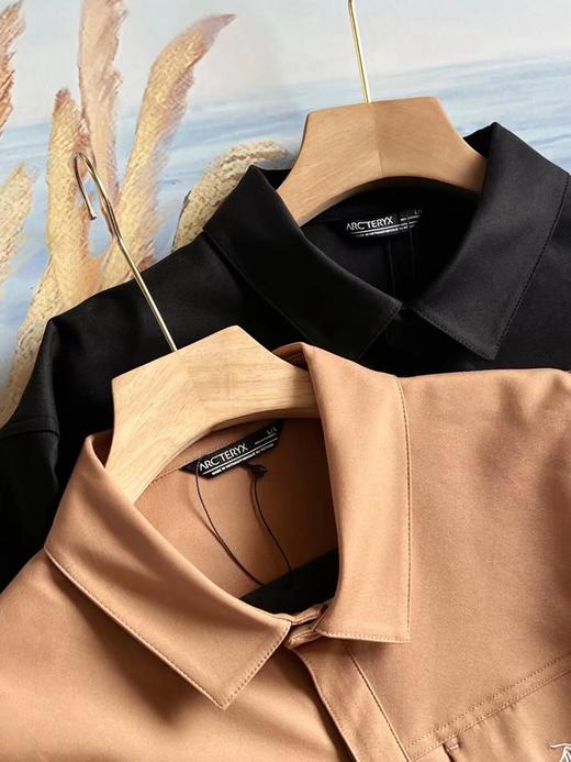 F0320106长袖衬衣春秋重磅棉夹克厚实硬挺防风防水男士外套 商品图4