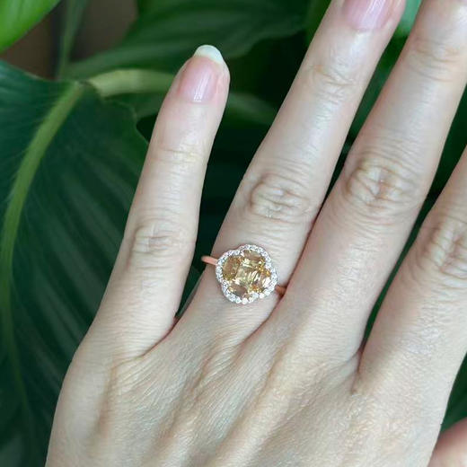 【黄水晶彩色宝石项链/耳钉/戒指】项链女S925银轻奢时尚饰品送女士礼物JP26002/JE26002/JR26002-水晶CC 商品图3