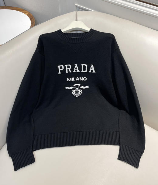 纯原 PRA*A男士字母嵌花羊毛毛衣032002 商品图5