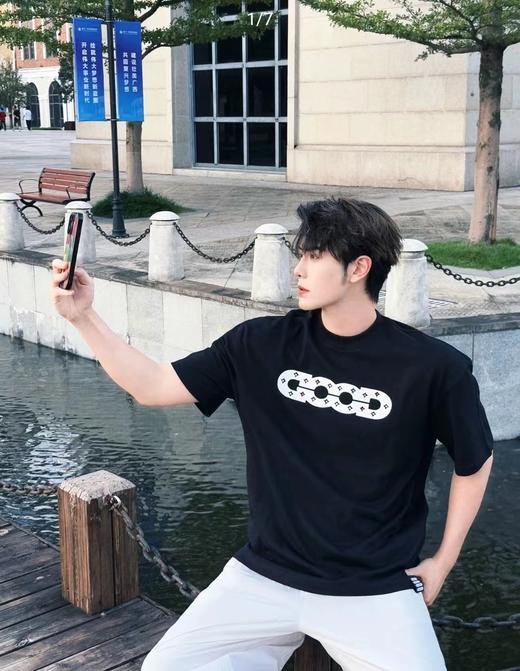 F032089镂空圆领套头新款男女同款纯棉刺绣美式复古短袖T恤 商品图8