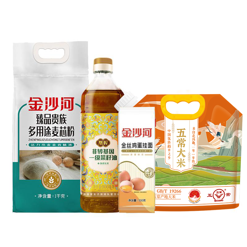 【八十八倉甄选】福临门｜金沙河｜粮油甄选 · 锦鲤福礼D（2.4kg+900ml）