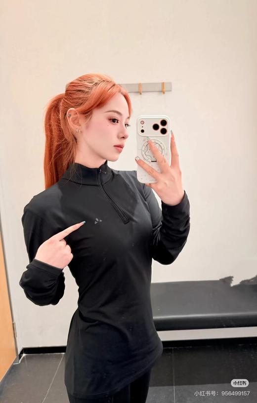 F032038新款户外透气打底衫男女款半拉链套头卫衣长袖 商品图7