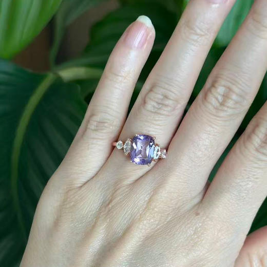 【紫水晶戒指】S925银均码时尚彩色宝石首饰品送女士节日礼物JR25061-水晶CC 商品图1