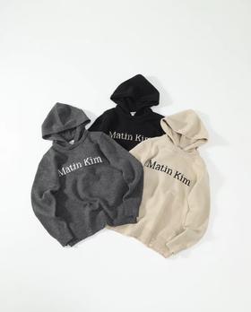 F032044秋冬新款针织提花字母重工破坏下摆连帽假两件毛衣