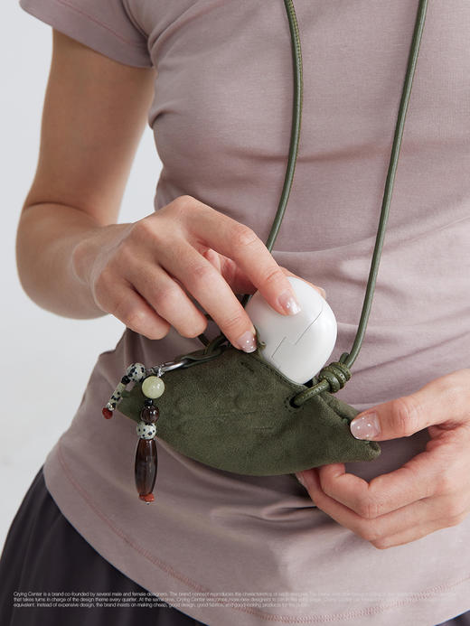 CryingCenter 反毛皮饺子单肩斜挎小迷你耳机包 哭喊中心 商品图3