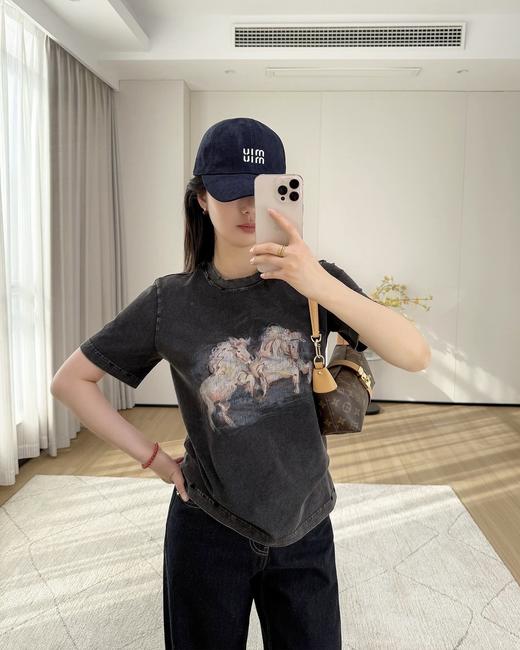 Mo*飞马烫钻水洗T 商品图8