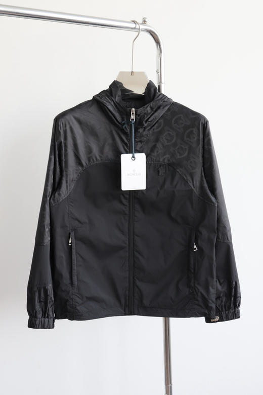 萌口 拼色暗纹 连帽风衣夹克外套 WT864 商品图0