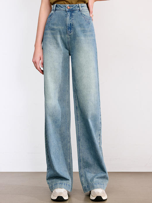 【百图lulu定制】【雪碧牛仔裤】 窄版 直筒 显瘦显高 大长腿牛仔裤 商品图1