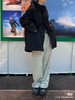 F032035女孩美式运动宽松多口袋连帽中长款梭织格子带帽防风防水冲锋衣 商品缩略图5