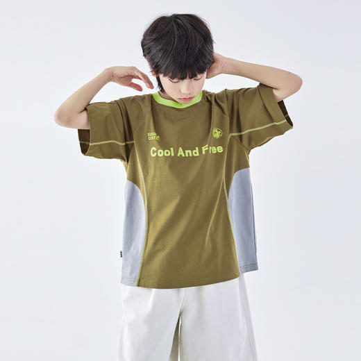 蓝汽水2026夏季新品男童吸湿运动UPF50+防晒抗菌户外训练短袖T恤 商品图3