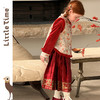 littletime新中式风儿童宋锦马甲马面红色发财如意喜庆拜年服礼服 商品缩略图4