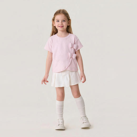 马克珍妮立体蝴蝶结女童凉感透气T2026年夏装新款560830 商品图2