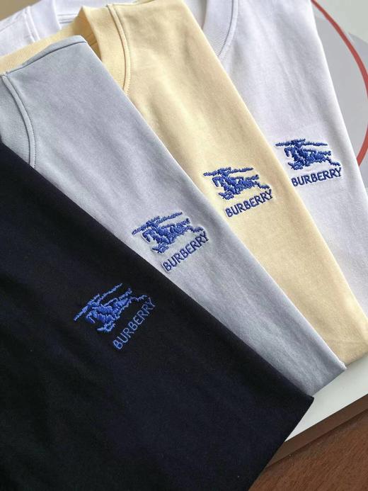 F032092春夏新品简约纯色宽松圆领刺绣情侣款短袖T恤 商品图11