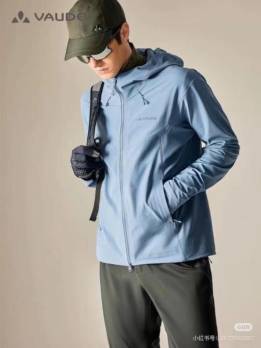 F032037男女款连帽软壳衣外套户外骑行徒步防风全压胶商务休闲冲锋衣 商品图5