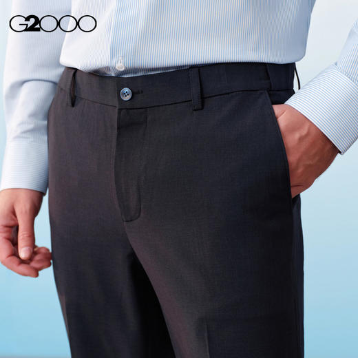 G2000男装SS26商场新款【三防科技/防静电/多面弹】通勤修身西裤61153053 商品图3