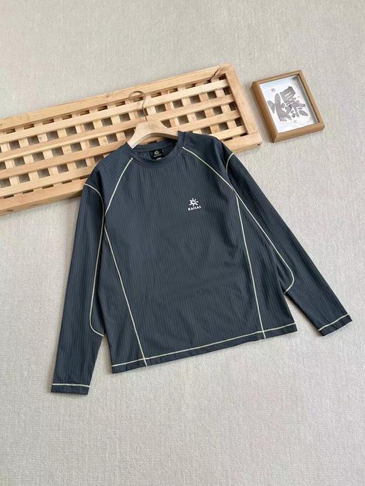 F032069春季新款男女同款立体剪裁休闲运动长袖圆领卫衣T恤 商品图5