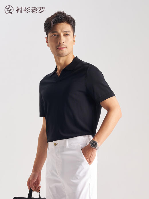 【爱家Polo】海鸥领纽徕丝云感透气遮肚针织衫265R0P949S【TONG】 商品图3