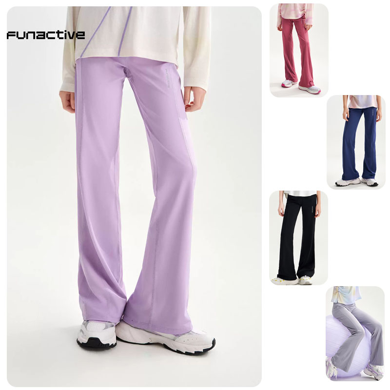 funactive女童运动裤喇叭裤春装儿童长裤舞蹈微喇瑜伽女大童裤子F2GK70123