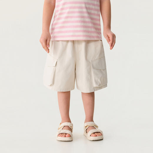 马克珍妮休闲松弛男童莱赛尔工装短裤2026年夏装新款560352 商品图1