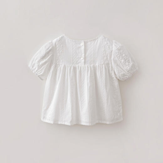 马克珍妮法式田园女童绣花娃娃衫2026年夏装新款560763 商品图4