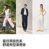 森马休闲裤女夏拼色抽绳长裤防晒吸湿速干宽松2026新款慵懒阔腿裤 商品缩略图4