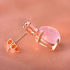 【天然粉水晶芙蓉石耳钉】 S925银饰品送女生节日礼物一物一证JE25023-水晶CC 商品缩略图4
