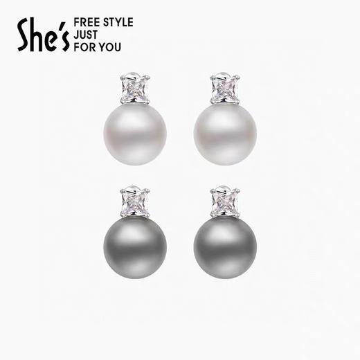 品味小姐姐首选！shes珍珠耳钉！ 商品图2
