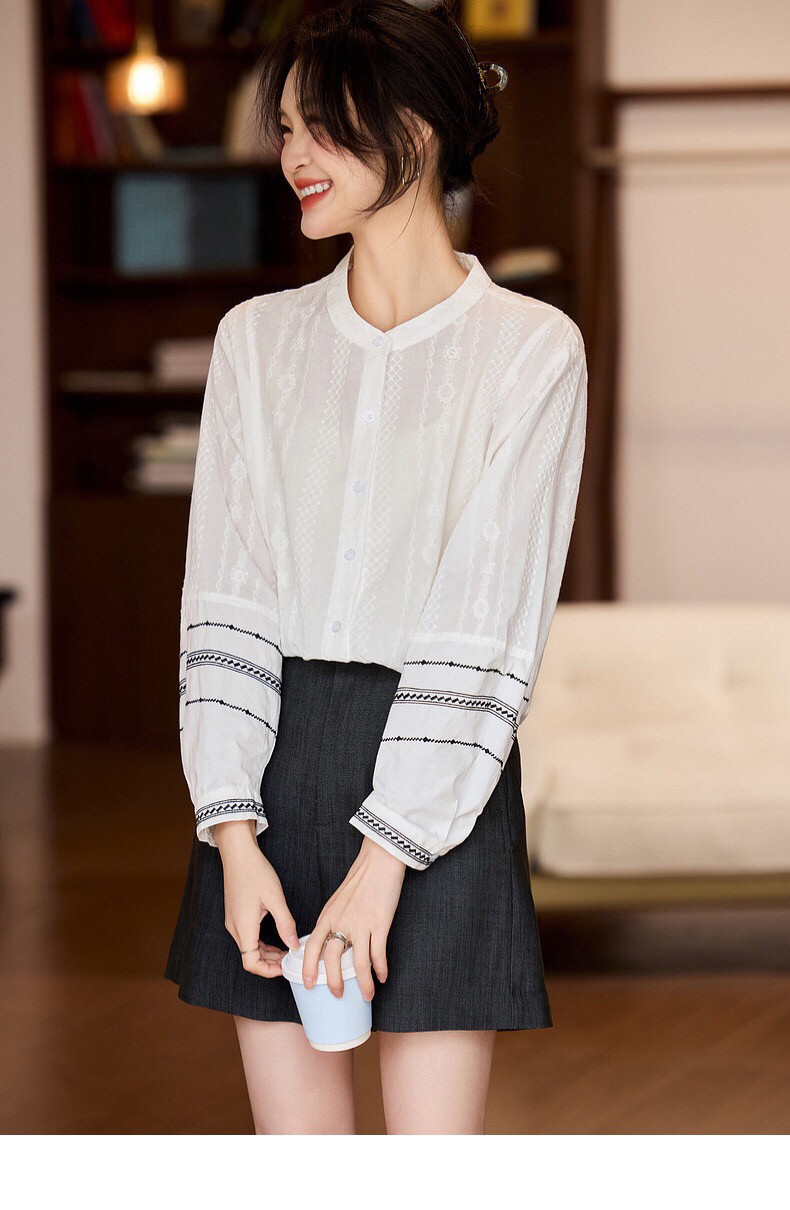 YAW61093灯笼袖衬衫