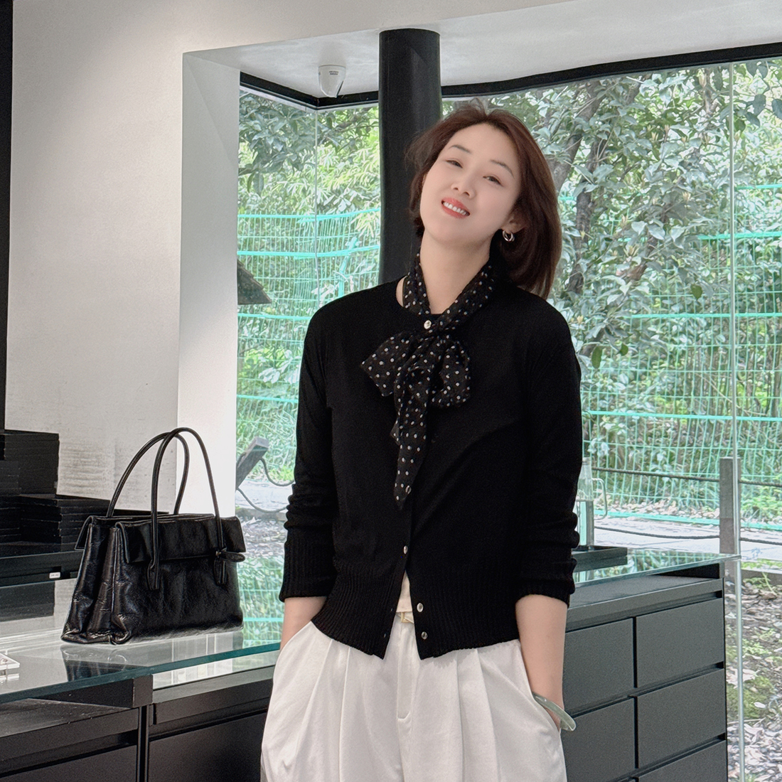 （法国外贸原单 羊毛天花板顶级轻薄）火桐hooton Super220's超细140支美丽诺绵羊毛圆领开衫